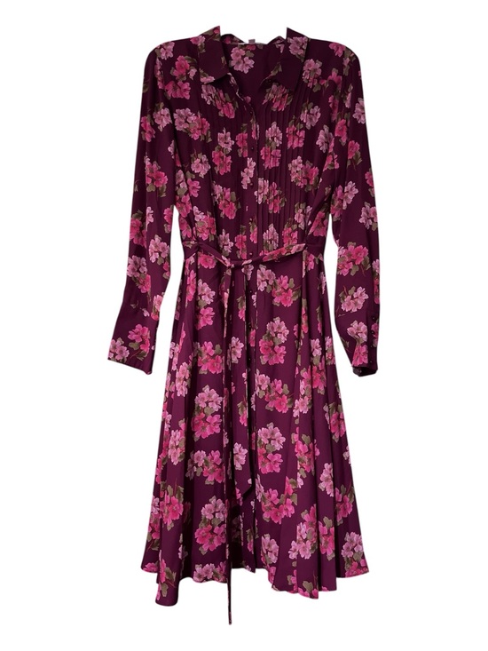 Nanette Lepore Dresses & Skirts - NWT Pink Floral Shirt Dress Nanette Lepore Sangria Pink Tie Belt Size 12